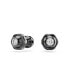 ფოტო #4 პროდუქტის Round Cut, White, Ruthenium Plated Numina Stud Earrings