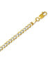 ფოტო #5 პროდუქტის 26" Two-Tone Open Curb Link Chain Necklace (3-5/8mm) in Solid 14k Gold & White Gold