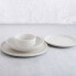 Bowl Bidasoa Fosil White Ceramic 21,5 x 21,5 x 4,3 cm (8 Units)