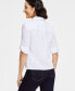 Фото #3 товара Women's Linen Twist-Hem Blouse, Created for Macy's