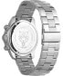 ფოტო #3 პროდუქტის Men's Hurricane Silver-Tone Stainless Steel Bracelet Watch 44mm