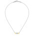 Колье Trussardi T-Logo Bicolor Zirkony. silver, clear, bicolor, gold - фото #1