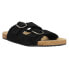 COCONUTS by Matisse Victory Buckle Shearling Footbed Womens Black Casual Sandal