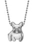 ფოტო #1 პროდუქტის French Bulldog Pendant Necklace in Sterling Silver