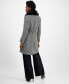 ფოტო #2 პროდუქტის Women's Faux-Fur-Collar Chevron Coat