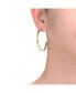Фото #2 товара 14K Gold Plated Open Hoop Earrings