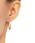 ფოტო #2 პროდუქტის Textured V Hoop Earrings in 14k Gold