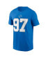 Nike Men's Aidan Hutchinson Blue Detroit Lions Name Number T-Shirt