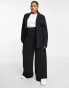 Фото #8 товара ASOS DESIGN Curve jersey belted suit blazer in black