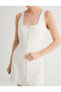 Фото #5 товара Mini Tüvit Elbise Salopet İnci Düğme Detaylı Cepli Slim Fit