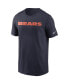 Фото #3 товара Men's Navy Chicago Bears Team Wordmark T-shirt