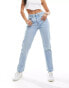 Levi's 501 straight fit crop jeans in light blue