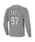 Фото #4 товара Men's NFL X Staple Gray Las Vegas Raiders Core Long Sleeve Jersey Style T-shirt