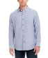 ფოტო #1 პროდუქტის Men's Solid Long Sleeve Button-Front Oxford Shirt