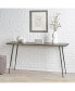 Фото #2 товара Modern Industrial Acacia Wood Console Table with Live Edge