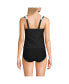 Фото #3 товара Women's D-Cup Texture Square Neck Tankini Swimsuit Top