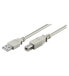Wentronic USB 2.0 Hi-Speed Cable - grey - 3 m - 3 m - USB A - USB B - USB 2.0 - Male/Male - Grey