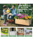 Фото #9 товара Rectangle Wood Flower Planter Box Portable Raised Vegetable Patio
