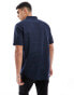 Фото #4 товара French Connection linen short sleeve navy shirt