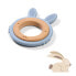 BABYONO Bunny Wooden And Silicone Teether