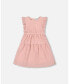 Girl Textured Poplin Dress Silver Pink - Child