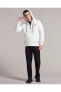 Фото #2 товара M Lw Fleece Pop Up Detailed Full Zip Hoodie Sweatshirt Erkek Beyaz Fermuarlı Eşofman Üstü S231002-10