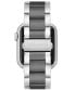 ფოტო #3 პროდუქტის Men's Silver-Tone and Gunmetal Stainless Steel Link Band Compatible with 42mm, 44mm, 45mm, Ultra, Ultra2 Apple Watch