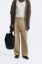 Pleated cotton - linen trousers