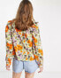 Фото #2 товара & Other Stories frill detail volume blouse in floral print