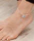 Hamsa and Evil Eye Anklet in 14K Gold Plated or Sterling Silver