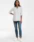 Women's Polka Dot Button-Down Maternity Blouse