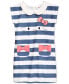 ფოტო #1 პროდუქტის Little Girls Striped Embroidered Dress
