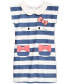 Little Girls Striped Embroidered Dress