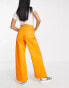 DTT Petite – Jeans in Orange mit hohem Bund und weitem Bein