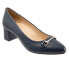 Фото #2 товара Trotters Kenzie T2259-400 Womens Blue Leather Slip On Pumps Heels Shoes 11