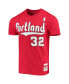 Фото #3 товара Men's Bill Walton Red Portland Trail Blazers Hardwood Classics Player Name and Number T-shirt