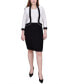 ფოტო #1 პროდუქტის Missy 3/4 Sleeve Textured Knit 2 Piece Dress Set