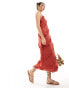 Pretty Lavish ruffle midaxi dress in dusky rose