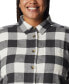 Фото #4 товара Plus Size Holly Hideaway Cotton Checked Flannel Tunic Shirt