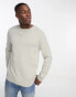 ASOS DESIGN midweight cotton jumper in light grey Серый, 2XS - Chest 34 - фото #1