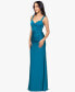 Фото #2 товара Juniors' Ruched Tie-Back Sleeveless Gown