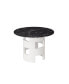 Фото #4 товара Modern Round Dining Table with Marble Top, Black/White