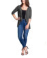 ფოტო #5 პროდუქტის Women's Open Front Elbow Length Sleeve Cardigan Sweater