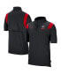 ფოტო #2 პროდუქტის Men's Black Georgia Bulldogs Coach Short Sleeve Quarter-Zip Jacket