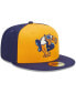 Фото #3 товара Men's Gold, Navy Montgomery Biscuits Marvel x Minor League 59FIFTY Fitted Hat