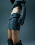 Фото #10 товара Murci fold over knitted mini skirt co-ord in grey