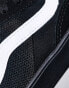 Vans Cruze trainers in black with white side stripe