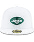 Men's White New York Jets Omaha 59FIFTY Fitted Hat