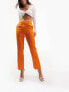 ASOS DESIGN – Figurbetonte Zigarettenhose in Orange mit schmalem Schnitt