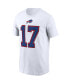Фото #3 товара Men's Josh Allen White Buffalo Bills Name and Number T-shirt